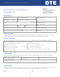 Document preview: Customer Intake Form - Energy Efficiency Assistance (Eea) Program - City of Muskegon, Michigan, 2023