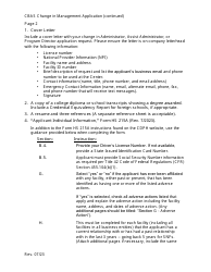 Community-Based Adult Services (Cbas) Change in Administrator, Assistant Administrator, or Program Director Application Instructions - California, Page 2
