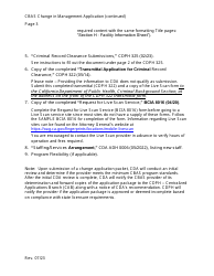 Community-Based Adult Services (Cbas) Change in Administrator, Assistant Administrator, or Program Director Application Instructions - California, Page 3