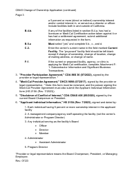 Community-Based Adult Services (Cbas) Change of Ownership Application Instructions - California, Page 3