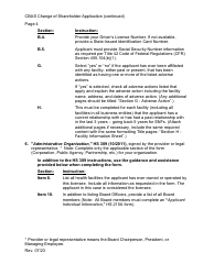 Community-Based Adult Services (Cbas) Change of Shareholder Application Instructions - California, Page 4