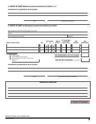 Forme EQ-6351 Confirmation DES Frais De Garde - Quebec, Canada (French), Page 2