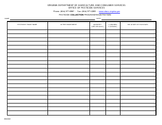 Pesticide Collection Program Registration - Virginia, Page 2