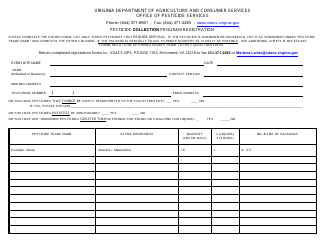 Document preview: Pesticide Collection Program Registration - Virginia