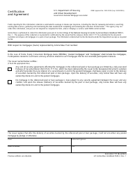 Document preview: Form HUD-11711B Certification and Agreement