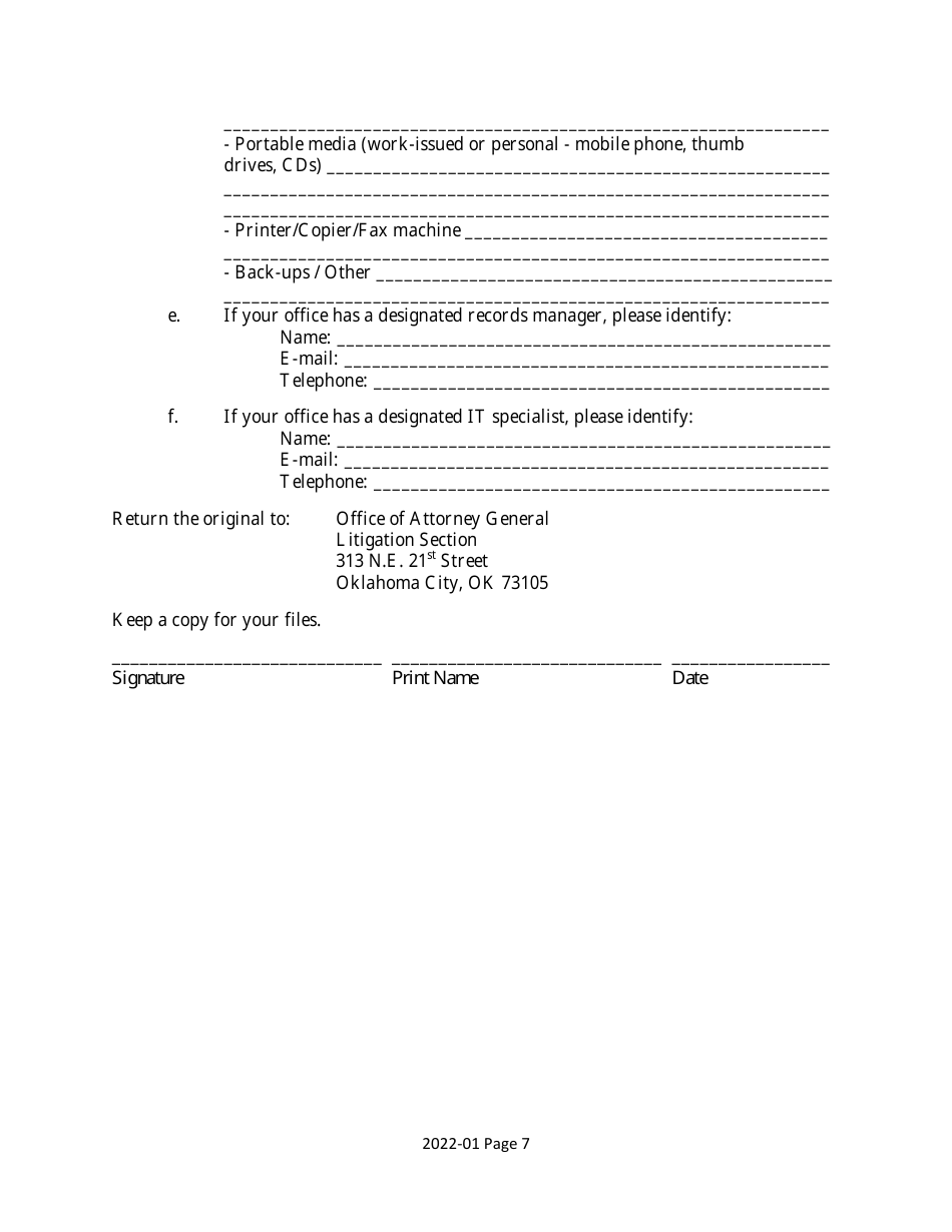 Individual Litigation Report - Oklahoma, Page 9