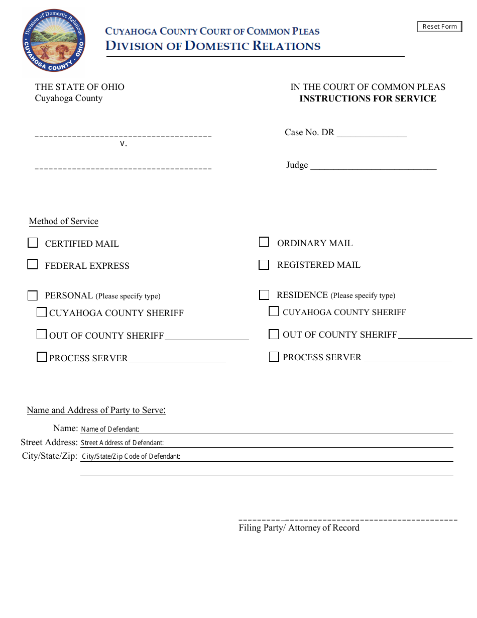 Application for Parental Rights  Responsibilities - Cuyahoga County, Ohio, Page 4