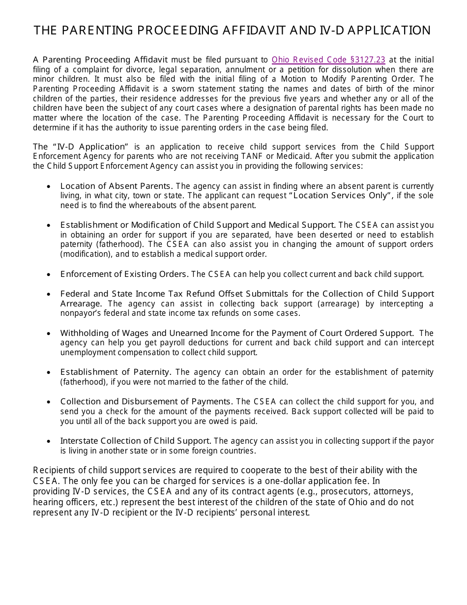 Application for Parental Rights  Responsibilities - Cuyahoga County, Ohio, Page 9