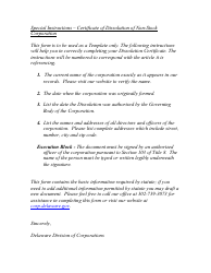 Certificate of Dissolution for Non-stock Corporation - Delaware, Page 2