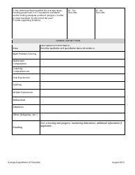 Characteristics of Dyslexia Rubric - Georgia (United States), Page 3