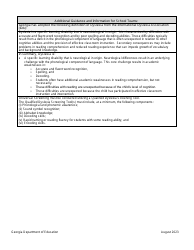 Characteristics of Dyslexia Rubric - Georgia (United States), Page 5