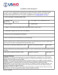 Document preview: Form AID568-1 Courier Card Request