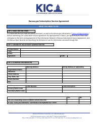 Egovernment Services Subscription Service Agreement - Kansas
