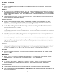 State Form 56490 State Buildings and Land Use Policy, Application, and Agreement Commercial Film and Photography Application and Agreement (Motion Picture Production/Audio Production/Commercial Photography) - Indiana, Page 3
