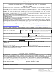 DD Form 3130 Consent for the Disclosure of Confidential Substance Use Information