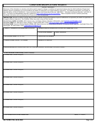 DD Form 3192 Conditions Modifications Request