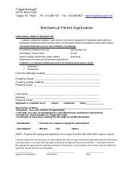 Document preview: Mechanical Permit Application - Trappe Borough, Pennsylvania