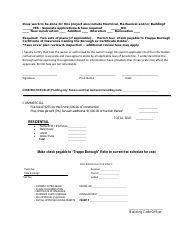 Plumbing Permit Application - Trappe Borough, Pennsylvania, Page 2
