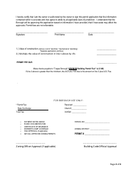 Building Permit Application - Trappe Borough, Pennsylvania, Page 2