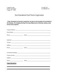Document preview: Non-residential Roof Permit Application - Trappe Borough, Pennsylvania