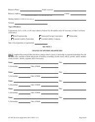 Form DOC.180 General and Mechanical Contractor Revision Application - South Carolina, Page 3