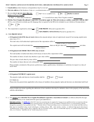 Form CBD-1 West Virginia Articles of Incorporation for a Broadband Cooperative Association - West Virginia, Page 2