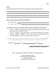 Form 901 Petition for Declaratory Ruling - Alabama, Page 2