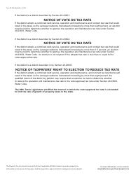 Form 50-304 Water District Notice of Public Hearing on Tax Rate - Texas, Page 2