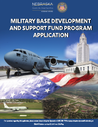 Document preview: Military Base Development and Support Fund Program Application - Nebraska