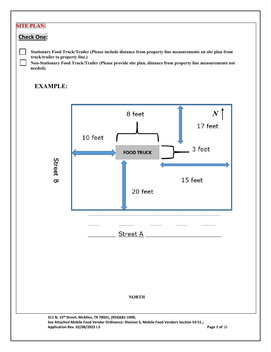 Application for Mobile Food Vendor - food Trailers / Trucks - City of McAllen, Texas, Page 8