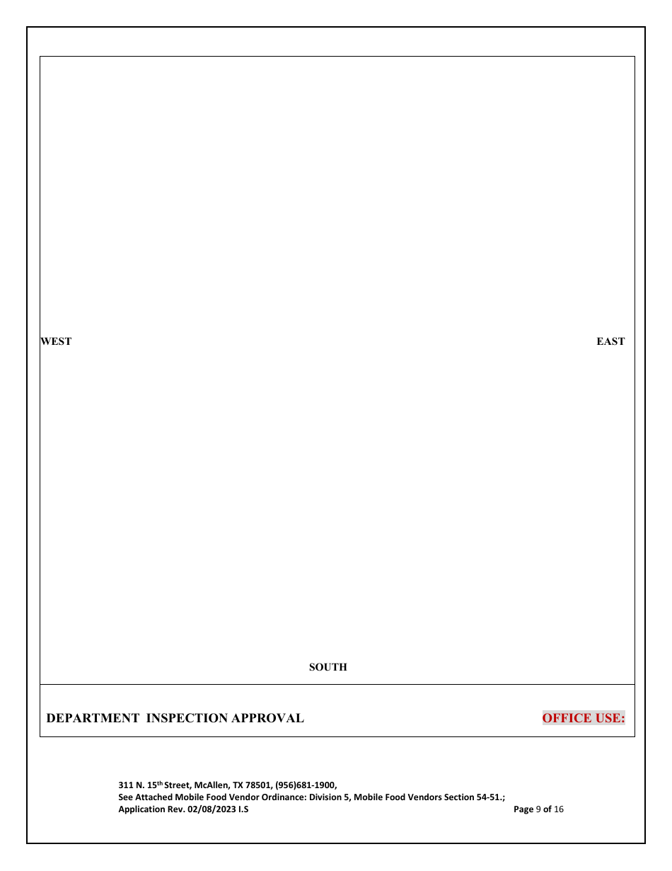 Application for Mobile Food Vendor - food Trailers / Trucks - City of McAllen, Texas, Page 9