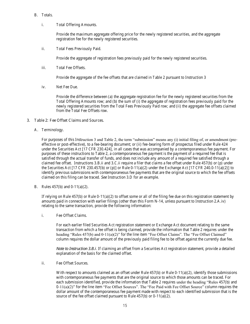 Form N-14 (SEC Form 2106) Registration Statement Under the Securities Act of 1933, Page 17