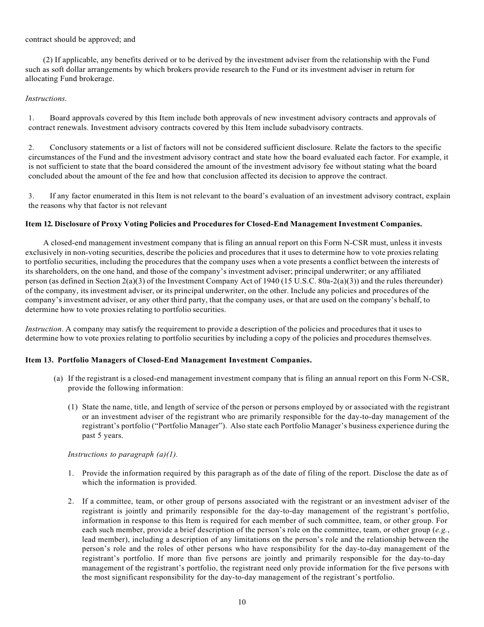 Form N-CSR (SEC Form 2569) Certified Shareholder Report of Registered Management Investment Companies, Page 11