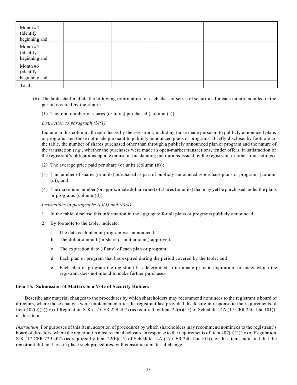 Form N-CSR (SEC Form 2569) Certified Shareholder Report of Registered Management Investment Companies, Page 14