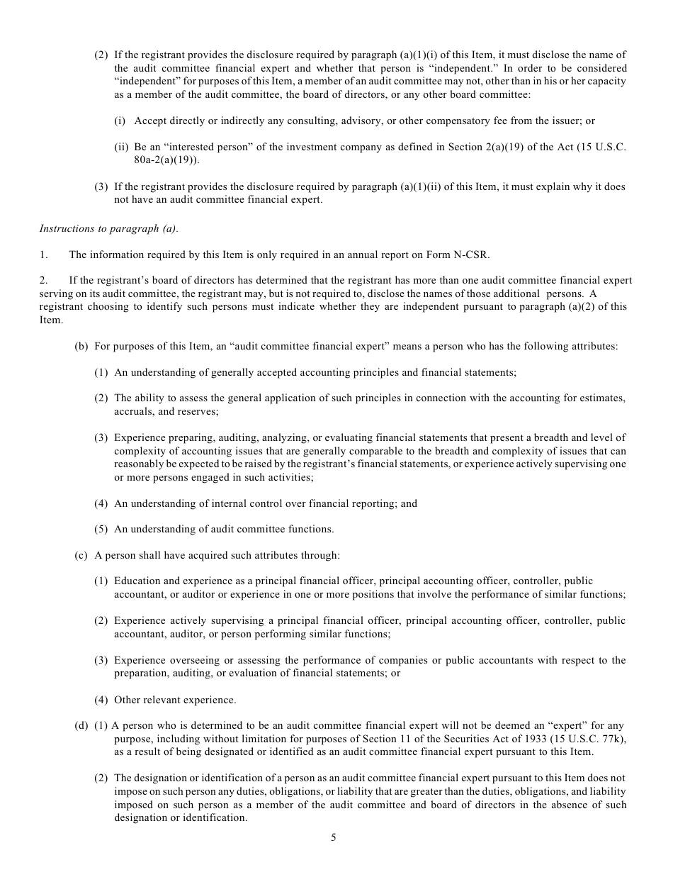 Form N-CSR (SEC Form 2569) Certified Shareholder Report of Registered Management Investment Companies, Page 6