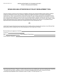 Document preview: Form DDD-2223A Rfqva Ddd-2024 Attestation of Policy Development Tool - Arizona