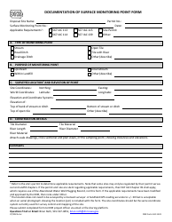 DNR Form 542-1323 Documentation of Surface Monitoring Point Form - Iowa