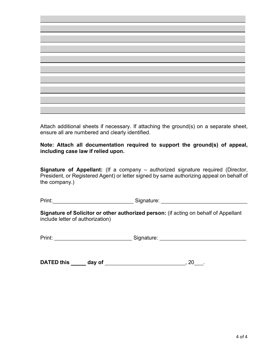 Notice of Appeal Form (NAF-Hpa) - Health Protection Act - Nova Scotia, Canada, Page 4