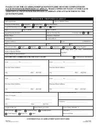 Form SJPR-400 Confidential Guardianship Questionnaire - County of San Joaquin, California, Page 3