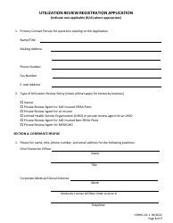 Form HIPMC-UR-1 Utilization Review Registration Application - Kentucky, Page 3