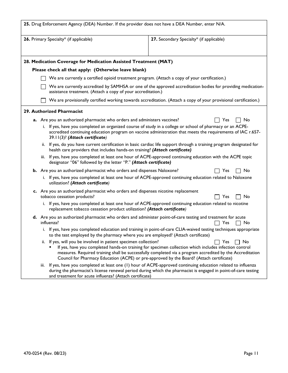 Form 470-0254 Iowa Medicaid Universal Provider Enrollment Application - Iowa, Page 11