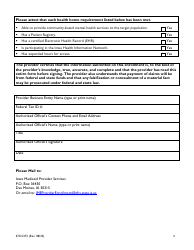 Form 470-5273 Iowa Medicaid Integrated Health Home Provider Application - Iowa, Page 2