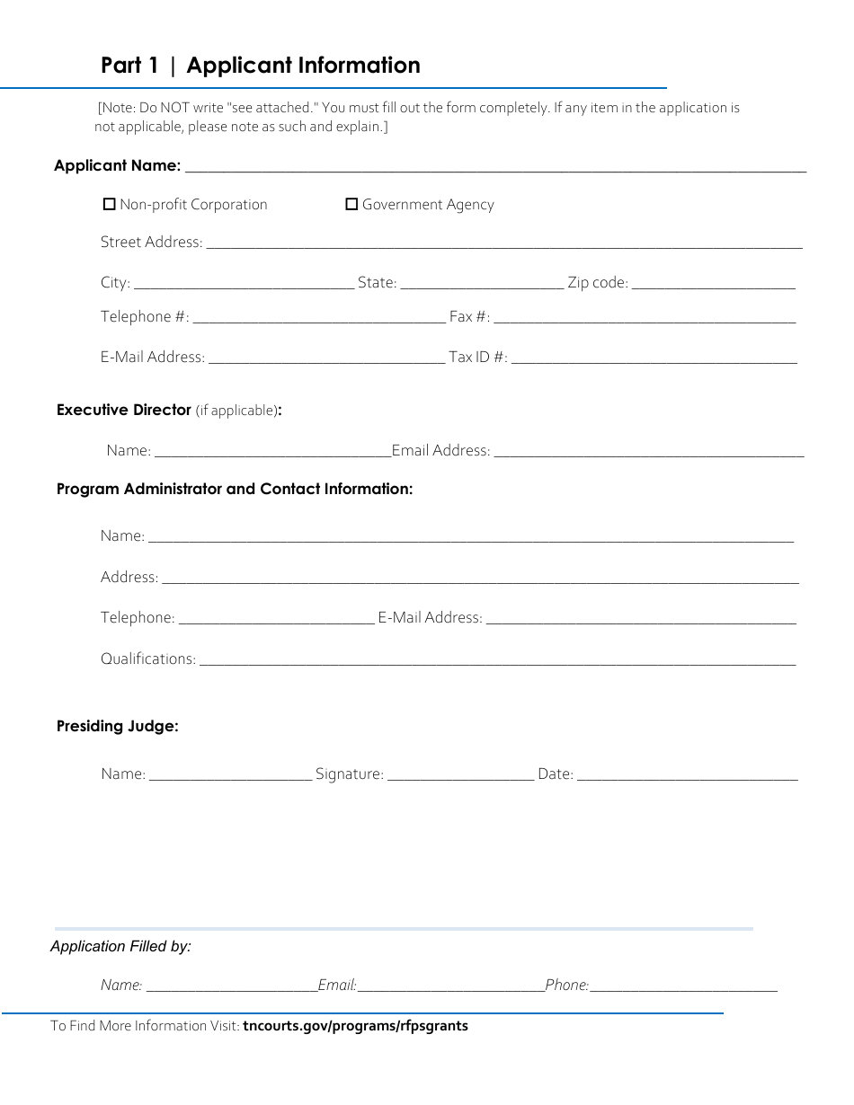 Application for Access and Visitation Grants Funding - Tennessee, Page 3