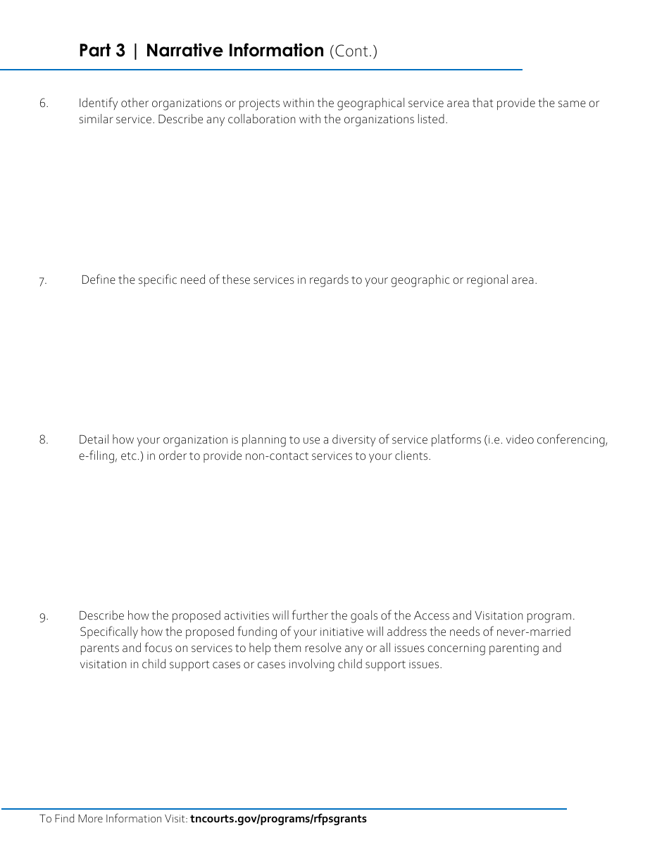 Application for Access and Visitation Grants Funding - Tennessee, Page 7