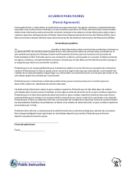 Document preview: Concussion and Sudden Cardiac Arrest Information Parent Agreement - Wisconsin (Spanish)