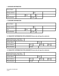 Encroachment Agreement Assignment Application Form - City of Fort Worth, Texas, Page 2