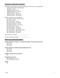 Application to Reactivate an Rn or Lpn Inactive Nursing License - South Dakota, Page 4