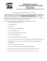 Application for Preceptor Program - Board of Chiropractic Examiners - South Dakota, Page 2