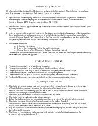Application for Preceptor Program - Board of Chiropractic Examiners - South Dakota, Page 3