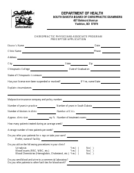 Application for Preceptor Program - Board of Chiropractic Examiners - South Dakota, Page 4